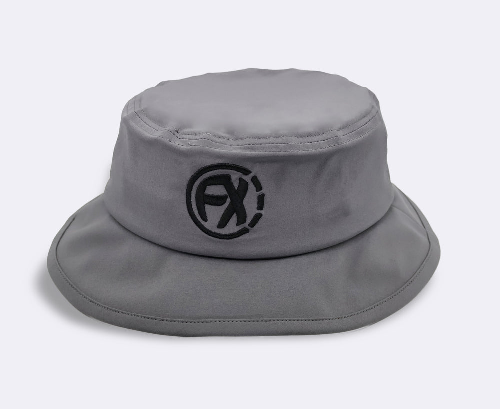 Stylish bucket hat featuring an embroidered FX logo and an adjustable drawstring for a secure fit. Perfect for both style and function.